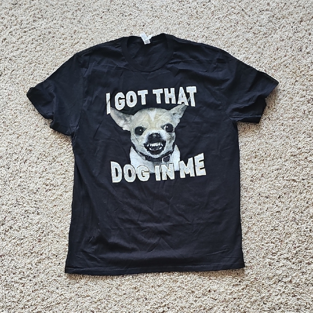 Jerzees Black Dog Attitude T-Shirt